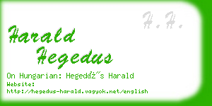 harald hegedus business card